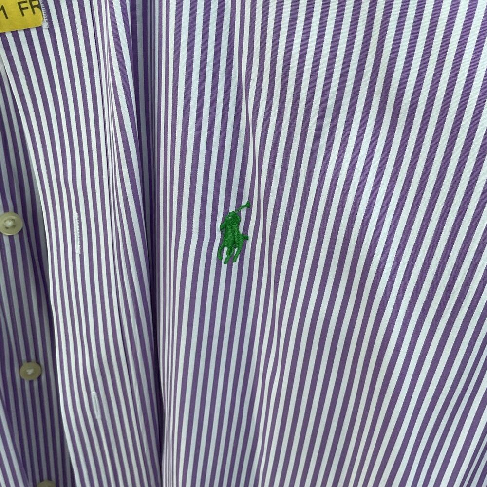 Ralph Lauren Classic Purple/Lavender Striped Button Down Sz XXL